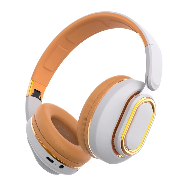 Alt view image 2 of 5 - KUUCAT H7 Foldable Over-the-Ear Wireless Headphones Bluetooth(Off White)
