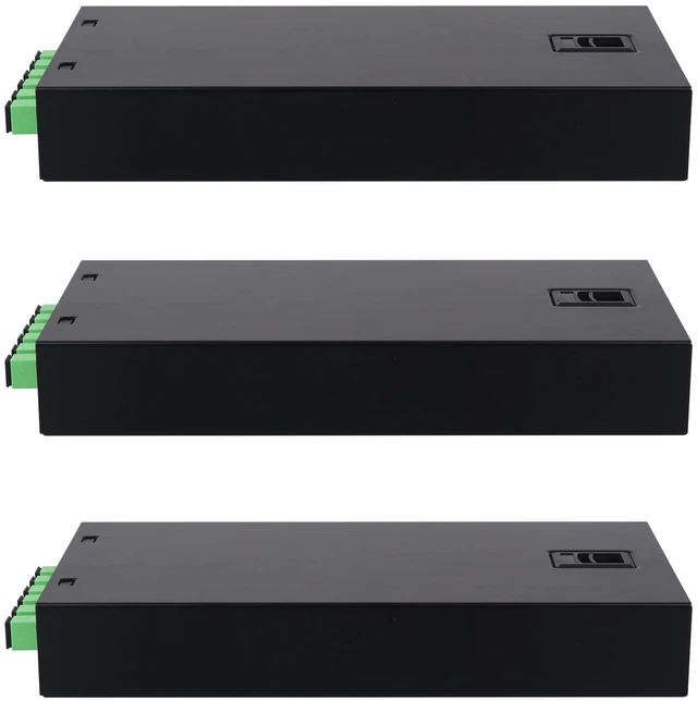 Main image of Duogalia 3-Pack SC-APC 6 Simplex 6 Port Wall Mount Fiber Enclosure with Splice Tray Singlemode SC-APC Kit (Includes 1.2 Meter Pigtail and Fiber Coupler)