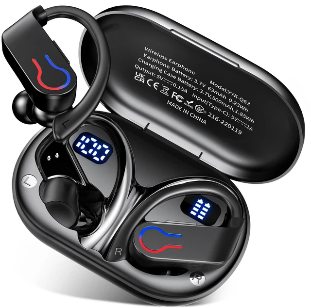 Main image of VNMN Wireless Earbuds Bluetooth 6.1 Sport Headphones with Earhooks and Mic