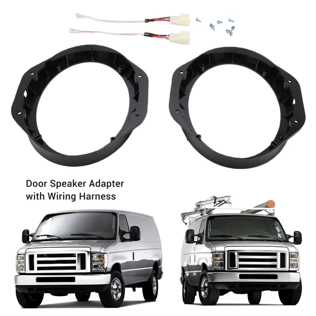 Alt view image 5 of 5 - BAFOVY 6x9 5x7 6x8 Speaker Adapter Mounting Plate with Wiring Harness for E-150 Escape Excursion Expedition Fits 5.25 6.5 Inch Speakers No Cutting Require