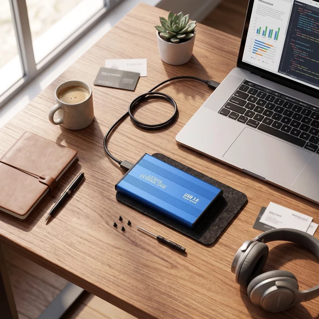 Alt view image 4 of 5 - POCREATION 1Tb External Hard Drive External Hard Drive 2.5In Usb3.0 to Enclosure, Portable Exrnal Hard Dries 1Tb 2Tb, 1T Hard Drie Exrnal