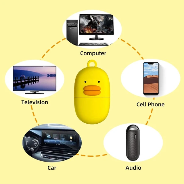 Alt view image 2 of 5 - Bilious 128GB Flash Drive Animal Series Waterproof USB 3.0 Thumb Drive Cute Cartoon Memory Stick Small Size USB Drive Gift (Sausage Yellow Duck, 128GB)