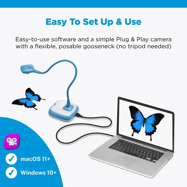 Alt view image 5 of 5 - HUE Animation Studio Pro: Stop Motion Kit for Windows/macOS, Blue