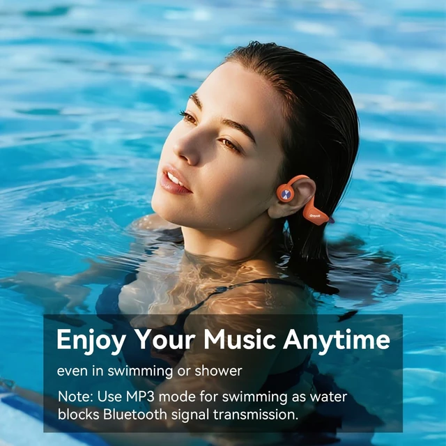 Alt view image 4 of 5 - GREYOLK Swimming Headphones,Bone Conduction Headphones Bluetooth 5.4,IP68 Waterproof,32G Memory Sports Headphone,Underwater Headphone with MP3-Player for Swim,Open Earphones for Swimming