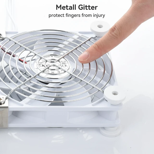 Alt view image 3 of 5 - aceyoon Dual Row 120mm USB PC Cooling Fan, 3 Adjustable Speeds 5V Twin Fans