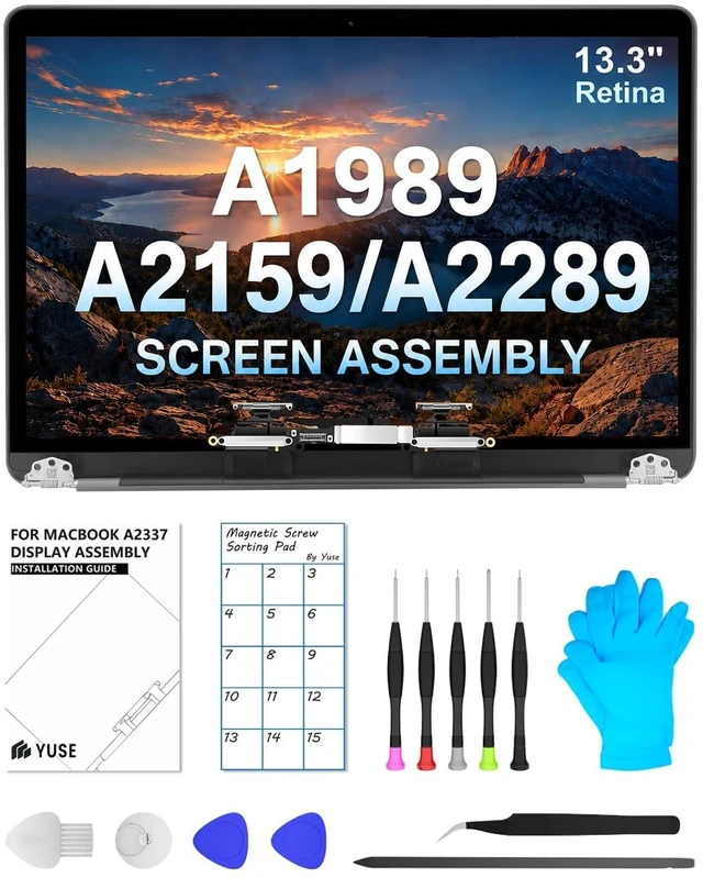 Main image of A1989 A2159 A2289 Screen Replacement 13.3" for MacBook Pro Full LCD(Silver)