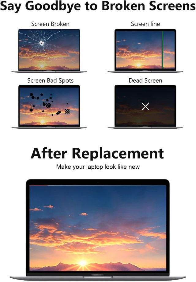 Alt view image 3 of 5 - A1989 A2159 A2289 Screen Replacement 13.3" for MacBook Pro Full LCD(Silver)