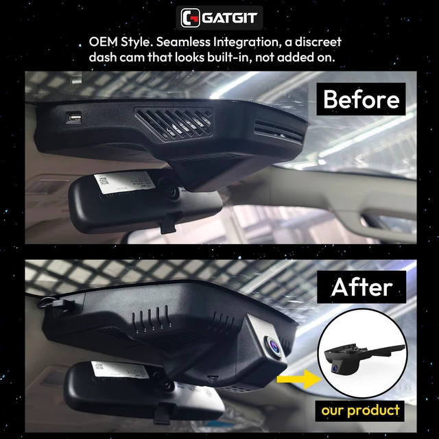 Alt view image 3 of 5 - GATGIT OEM-Fit Dash Cam Suitable for Ford Ranger 2024-2026 OEM Factory