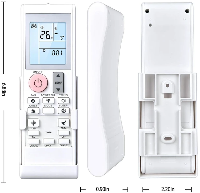 Alt view image 2 of 4 - 2549253 Remote Replacement for Goodman E-Series Mini-Split Air Conditioner