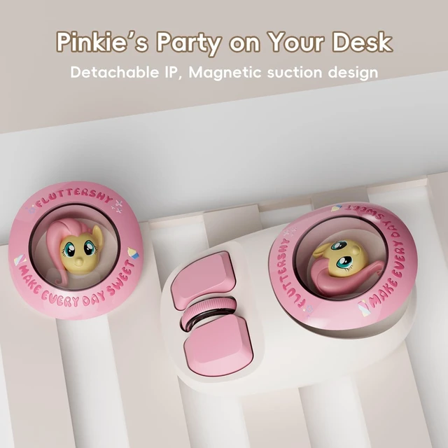 Alt view image 2 of 5 - My Little Pony 3D Pinkie Pie Character Design Silent Click Wireless Mouse