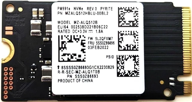 Main image of Samsung PM991a 512GB NVMe SSD, M.2 2242 PCIe Gen3 x4, M-Key (OEM New)