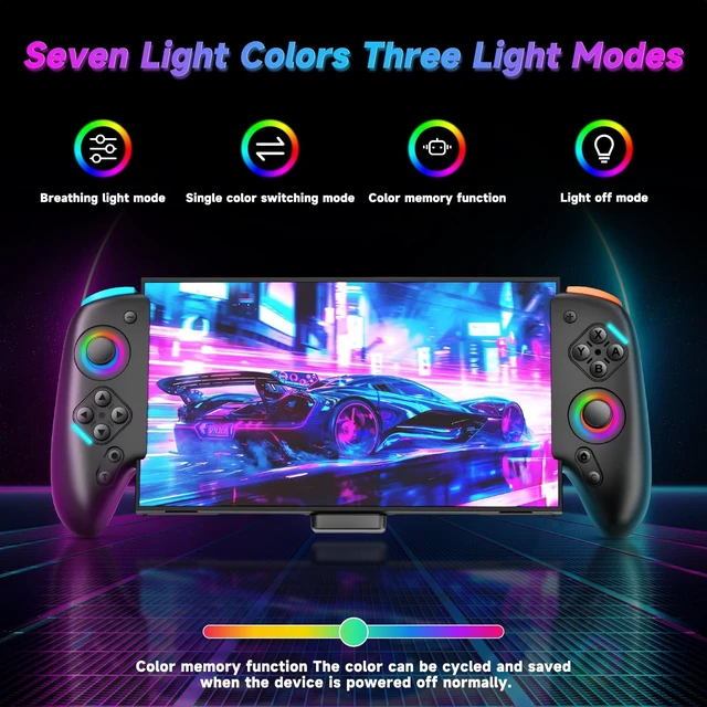 Alt view image 2 of 5 - Xexvyrin Switch 2 RGB Controller,9-Axis,Hall Effect Joysticks. an All-in-one Switch Controller Replacement, the Switch Pro Controller, with 6 Color RGB Lighting, Rapid fire, Macro Capabilities