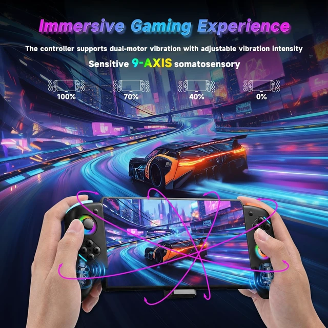 Alt view image 4 of 5 - Xexvyrin Switch 2 RGB Controller,9-Axis,Hall Effect Joysticks. an All-in-one Switch Controller Replacement, the Switch Pro Controller, with 6 Color RGB Lighting, Rapid fire, Macro Capabilities