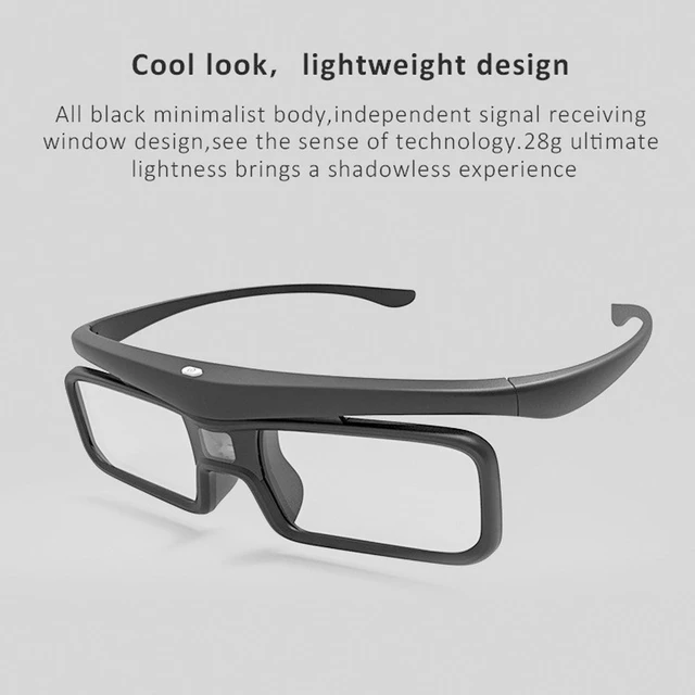 Alt view image 2 of 5 - Tangxi 2Pcs DLP Link 3D Glasses, 144Hz Rechargeable Active Shutter Eyewear Compatiable with LTV2500, LTV3000 Pro, LTV3500 Pro, Vanish TV and Other DLP Link 3D Projectors