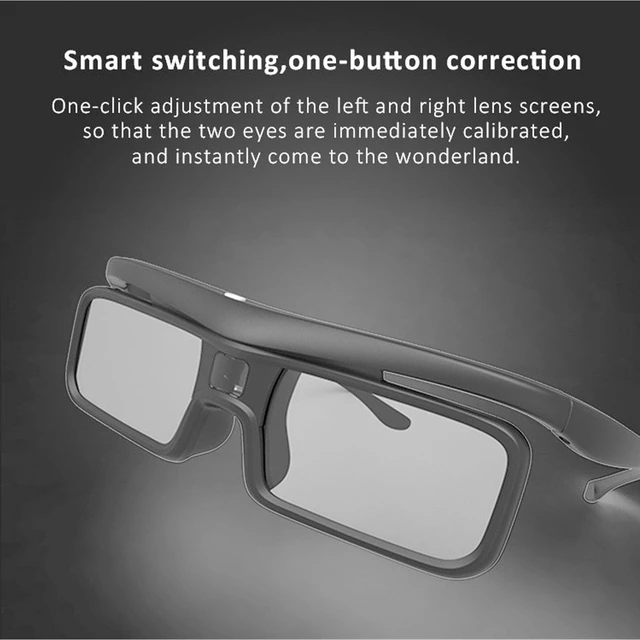 Alt view image 3 of 5 - Tangxi 2Pcs DLP Link 3D Glasses, 144Hz Rechargeable Active Shutter Eyewear Compatiable with LTV2500, LTV3000 Pro, LTV3500 Pro, Vanish TV and Other DLP Link 3D Projectors
