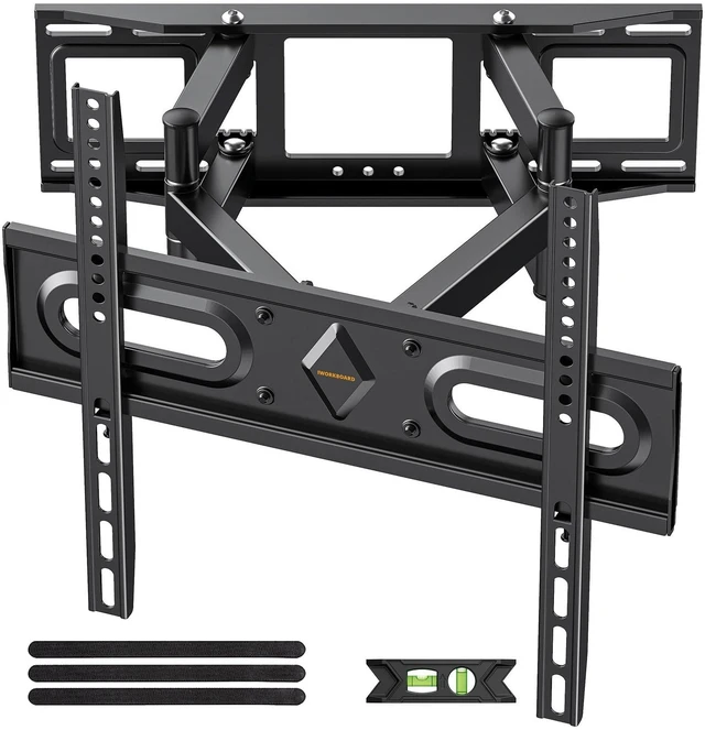 Main image of IWORKBOARD 50 55 65 inch Full Motion TV Wall Mount for 32-70 inch TV Bracket,Dual articulating Arms Mount, Tilt Swivel Extension Level, Max VESA 400x400mm, 16" Studs, 110 lbs,Fit Most 40 43 50+ TVs