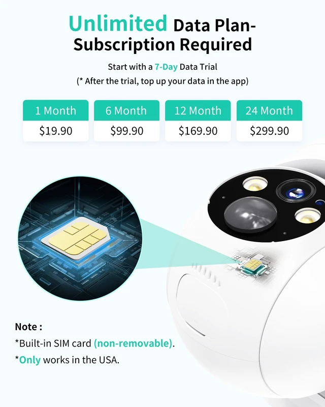 Alt view image 3 of 5 - LIWAN 4G LTE Cellular Security Cameras, No WiFi Needed, 2K Off-Grid Cam