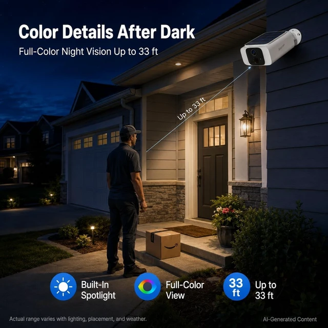 Alt view image 4 of 5 - Rraycom 2.5K Solar Security Cameras Wireless Outdoor, 4Pack Cameras System