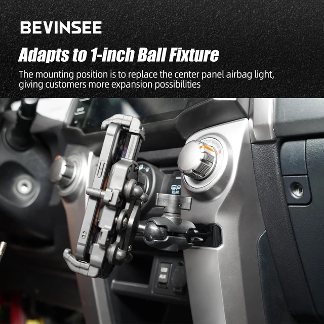 Alt view image 3 of 5 - Bevinsee Lower Dashboard Ball Mount Aluminium