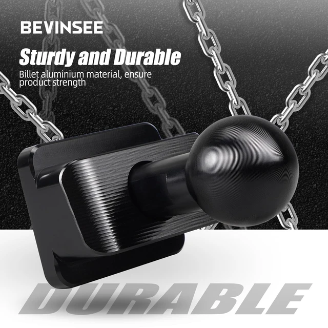 Alt view image 5 of 5 - Bevinsee Lower Dashboard Ball Mount Aluminium