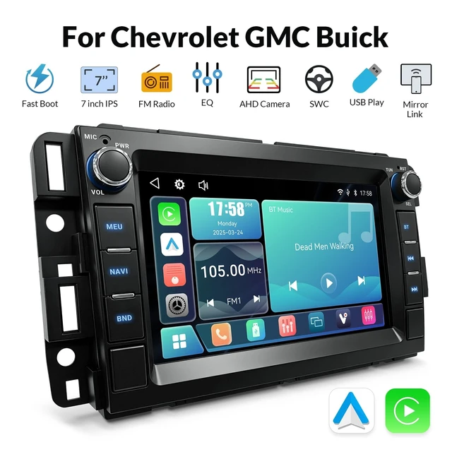 Alt view image 3 of 5 - 7 Inch Linux Car Radio for Chevy Silverado Tahoe GMC Sierra Yukon 2007-2013