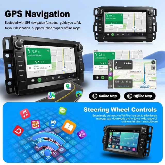 Alt view image 5 of 5 - 7 Inch Linux Car Radio for Chevy Silverado Tahoe GMC Sierra Yukon 2007-2013