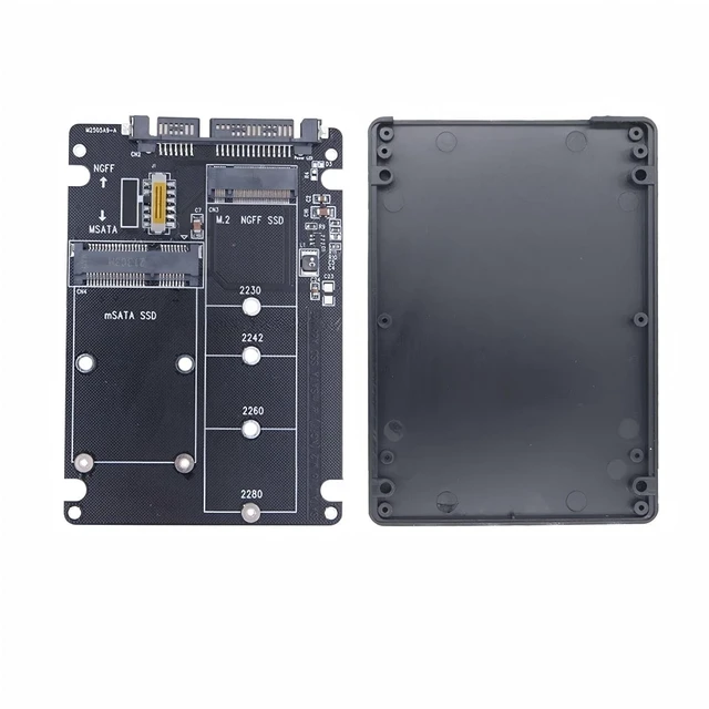 Main image of Jussming M.2 mSATA to SATA Adapter Enclosure for SSD Storage Conversion