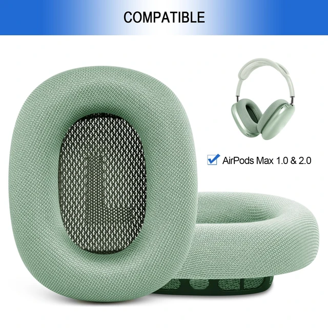 Alt view image 2 of 5 - Ear Cushions for Apple AirPods Max Headphones Mesh Fabric Replacement Pads