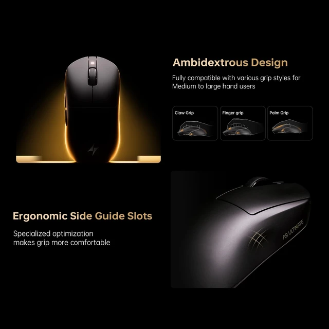 Alt view image 5 of 5 - ATK Dragonfly A9 Air+ Wireless Gaming Mouse - Sunset Orange