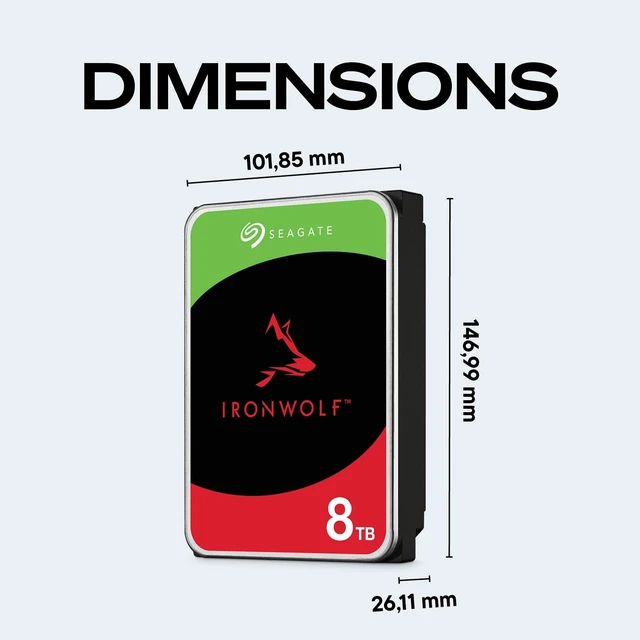 Alt view image 2 of 4 - Seagate 8TB IronWolf Internal NAS Hard Drive ^^ SATA 6 Gb/s (ST8000VNZ04)