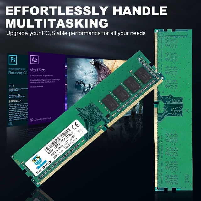 Alt view image 5 of 5 - 16GB DDR4 RAM 2x8GB 2400 MHz UDIMM 1RX8 PC4-19200 DDR4-2400T CL17 DIMM Non-ECC Desktop Memory KIT