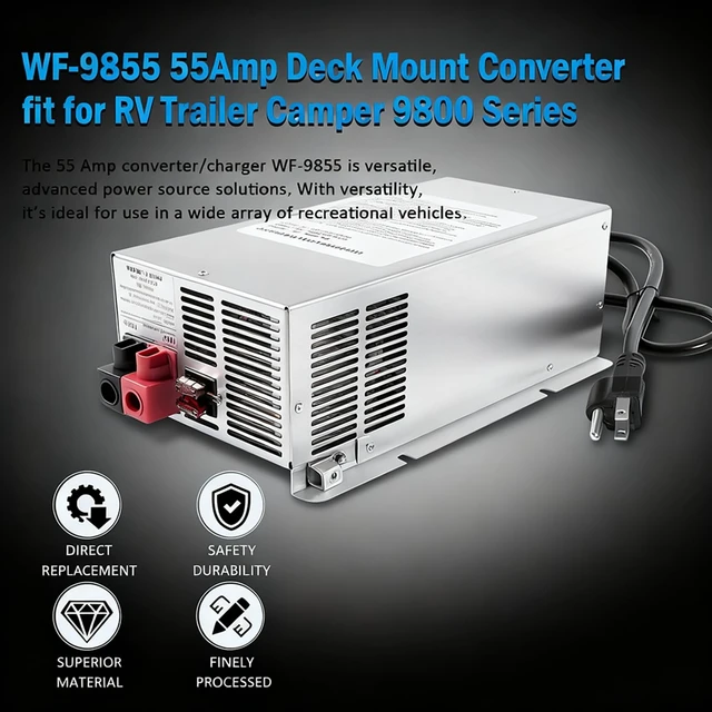 Alt view image 3 of 5 - WF-9855-AD-CB,WF-9855-AD 55-Amp RV Power Converter for Lead-Acid Batteries