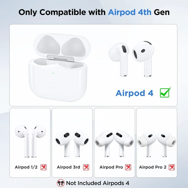 Alt view image 2 of 5 - Wireless Charging Case for Airpods 4th Generation with USB-C Port, Replacement Charger Cases Compatible with AirPod 4 Gen, Air Pod 4th Type-C Charger with Pairing Sync Function (Only Case)
