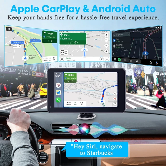 Alt view image 2 of 5 - 3-Min Easy Install Portable Wireless CarPlay Screen: Upgrade for Older Cars