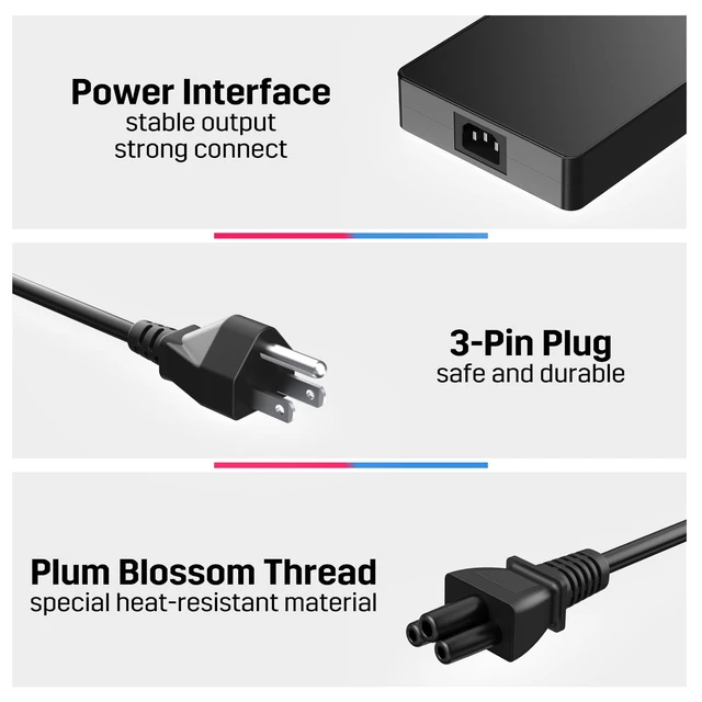 Alt view image 4 of 5 - 230W Laptop Charger Replacement for Lenovo Legion 5 7 5P C7 S7 Y740 Y730 Y545 Y540 Y900 Y910 Y920 Y7000, Compatible with Thinkpad P1 P16 P72, ADL230NLC3A ADL230SCC3A ADL230NDC3A 02DL144 Power Ada