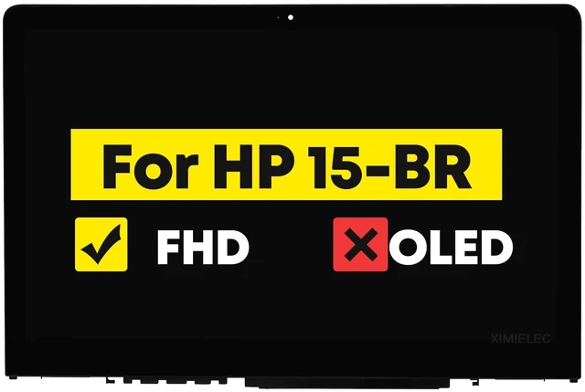 Main image of 15.6" LCD Touch Screen Replacement Digitizer Assembly +Bezel for HP Pavilion x360 15-br 15-br000 15-br100 15-br010NR 15-br018NA 15-br052OD 15-br077NR 15-br080WM 15-BR095MS 924077-601 FHD 1920 * 1080