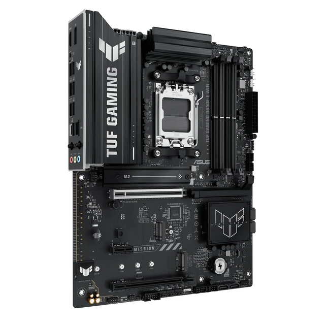 Alt view image 4 of 5 - ASUS TUF GAMING B650E-E WIFI AMD AM5 B650 ATX motherboard, 8+2+1 80A DrMOS stage, DDR5, PCIe 5.0 Ready, 3x M.2, Wi-Fi 6E, 2.5 Gb LAN, DisplayPort, HDMI, USB 20Gbps Type-C, BIOS FlashBack, Aura Sy