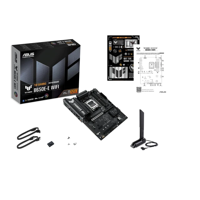 Alt view image 5 of 5 - ASUS TUF GAMING B650E-E WIFI AMD AM5 B650 ATX motherboard, 8+2+1 80A DrMOS stage, DDR5, PCIe 5.0 Ready, 3x M.2, Wi-Fi 6E, 2.5 Gb LAN, DisplayPort, HDMI, USB 20Gbps Type-C, BIOS FlashBack, Aura Sy