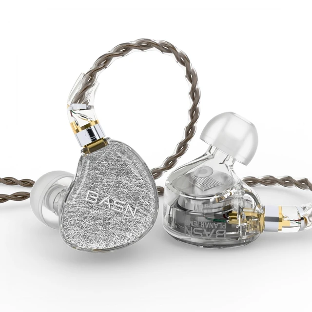 Main image of BASN ASONE PRO 14.2mm Planar in Ear Monitor, 3.5/4.4mm MMCX IEMs, Silver