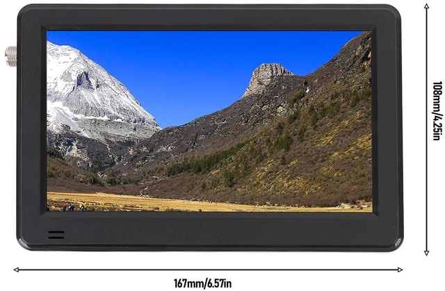Alt view image 4 of 5 - FOSA 6 Inch Portable Digital TV with ATSC Tuner, HD 1080p Small LCD Television for Camping, Car, Travel, Built in USB, TF Card Slot, FM Radio, Rechargeable Battery