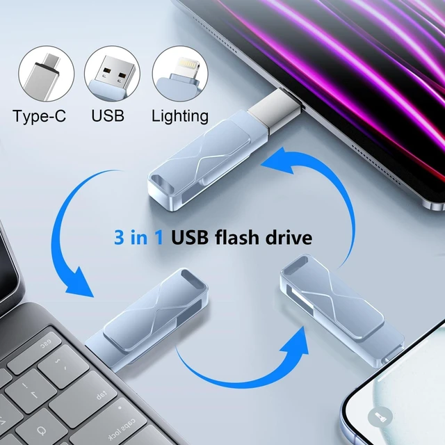 Alt view image 2 of 5 - 512GB USB Flash Drive High-Speed Thumb Drive- Portable Jump Drive for Data Storage, Backup, and File Transfer for PC Laptop Desktop (Grey, 512GB)