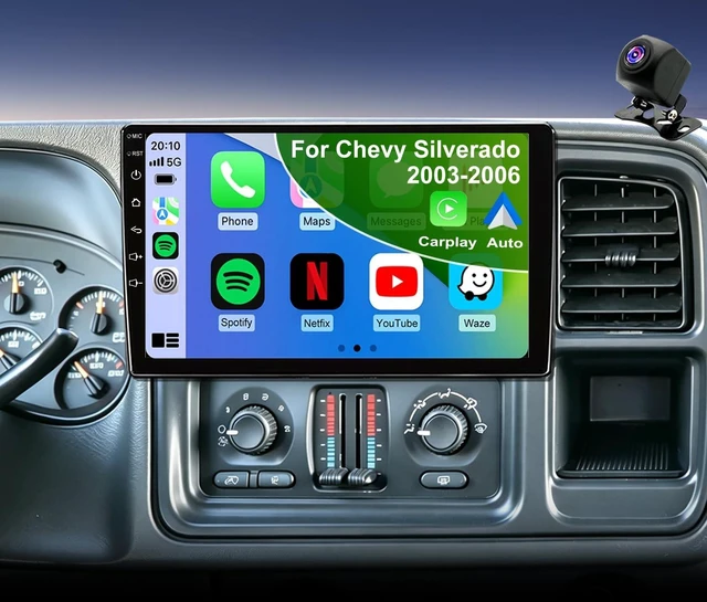 Main image of 10" Car Radio for GMC Sierra Tahoe Chevy Silverado 1500 2500 3500 2003-2006