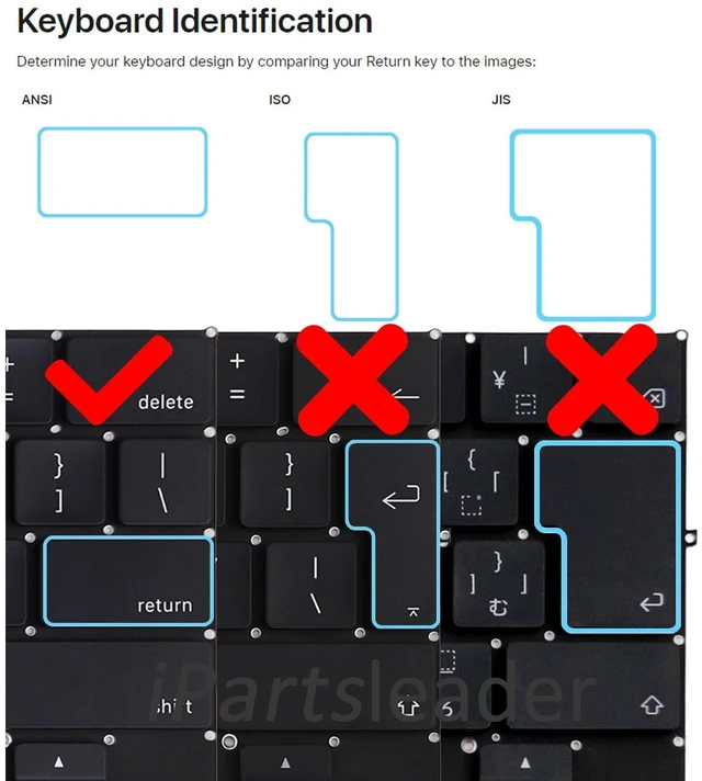 Alt view image 3 of 5 - iPartsleader Backlight with Keyboard US English for MacBook Air A3240 (13-inch,M4,2025) ANSI U.S. Layout Backlit+Keyboard Screws EMC 8781 (Midnight)