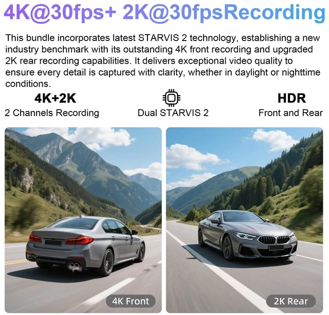Alt view image 4 of 5 - mangoal 4K Front & 2K Rear 2 Channel HDR Dash Cam, Dual STARVIS 2 IMX678 IMX675, Custom Fit for Gen6 CR-V & CR-V Hybrid 2023-2026(Gray)(Model B), 5GHz WiFi, GPS, 128GB Card