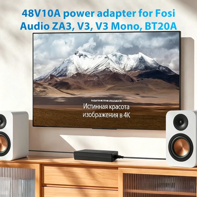 Alt view image 2 of 5 - 48v 10a/fosi 48v 10a for TPA3255 Stereo Class D Amplifier, Compatible with A07, A07 MAX, A08 PRO, A70
