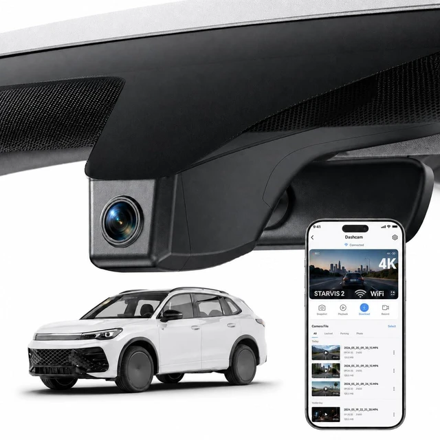 Main image of OEM-Fit 4K Dual Dash Cam for VW Atlas 2018-2026 (ID4 Single Dash Cam)