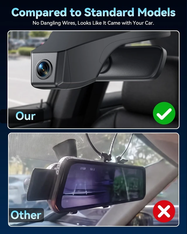 Alt view image 4 of 5 - OEM-Fit 4K Dual Dash Cam for VW Atlas 2018-2026 (ID4 Single Dash Cam)