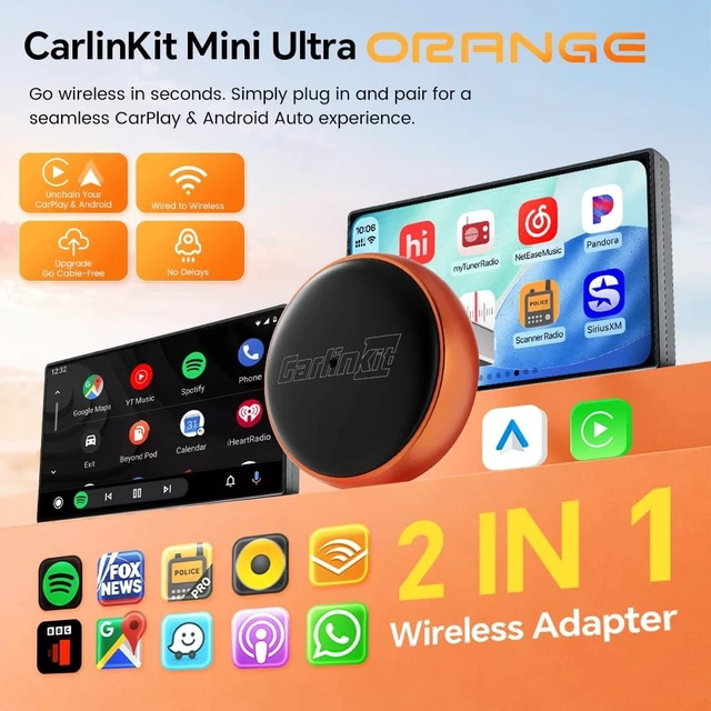 Alt view image 2 of 5 - Carlinkit Mini Ultra 3 Wireless CarPlay & Android Auto Compact Adapter