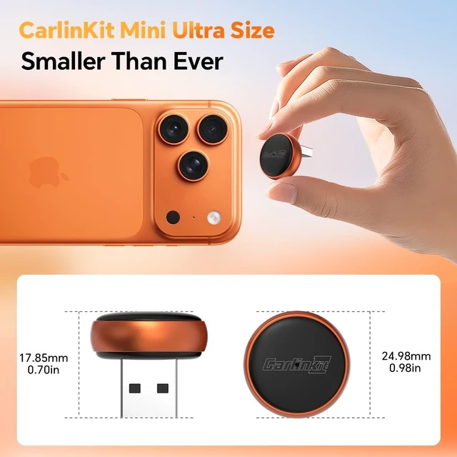 Alt view image 3 of 5 - Carlinkit Mini Ultra 3 Wireless CarPlay & Android Auto Compact Adapter