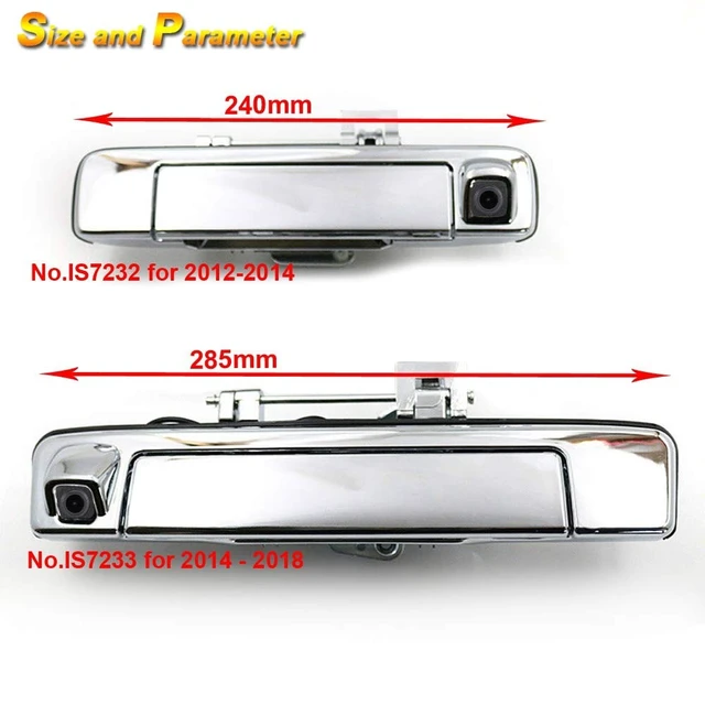 Alt view image 5 of 5 - Car Reversing Trunk Handle Camera with Switch Parking Rear View Backup Camera HD Night Vision Waterproof, Replacement for Isuzu D-MAX DMAX 2012-2014 /Isuzu D-MAX DMAX 2015-2018